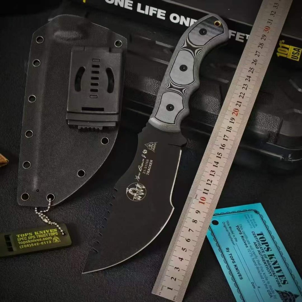 Tracker, Jungle Obstacle Removal Knife, Field Exploration Logging Knife EDC Tool