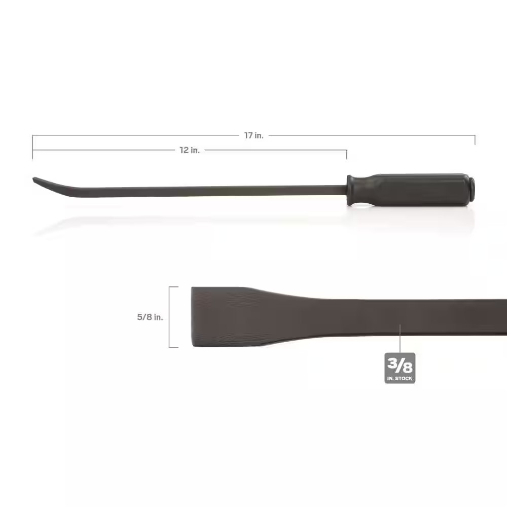 17 In. Angled End Handled Pry Bar with Striking Cap