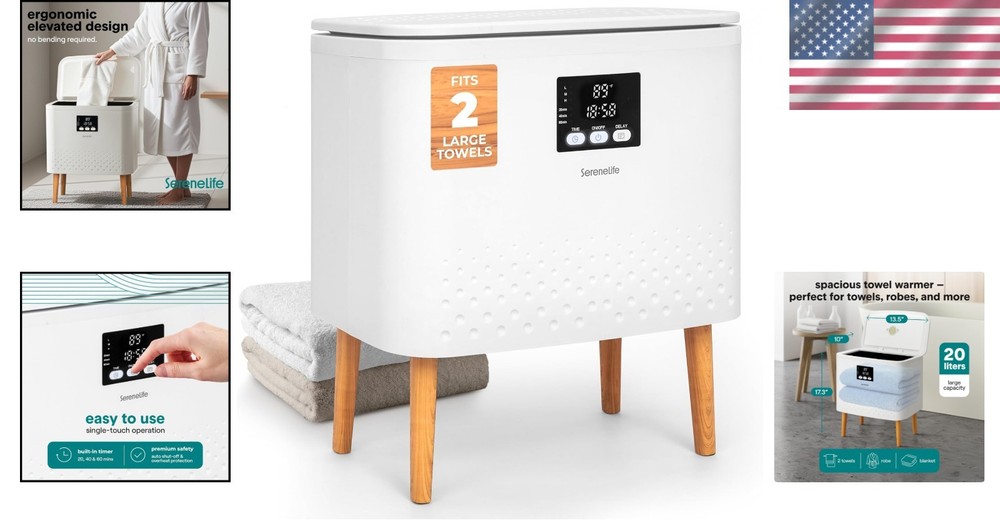 Effortless Towel and Blanket Warmer - Adjustable Settings & Compact Design