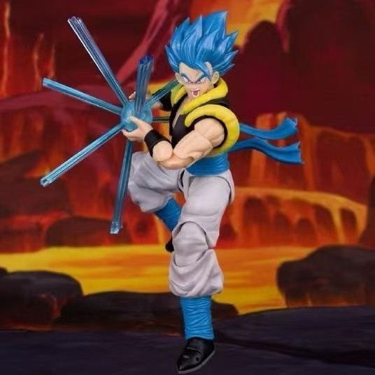 New Demoniacal Fit Dragon Ball Hero Waltz Blue Hair Gogeta Action Figure Boxed