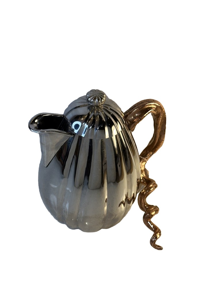 Michael Aram Gourd & Vine Hot Beverage Coffee Pot Stainless Steel Copper Plated