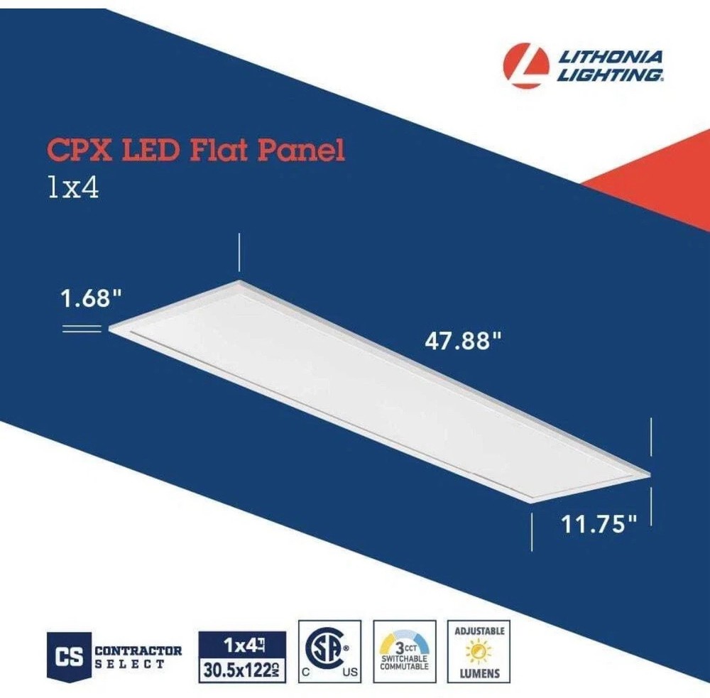 Lithonia Lighting 1 ft. x 4 ft. 4280 Lumens LED Panel Light w/ Switchable Temp.