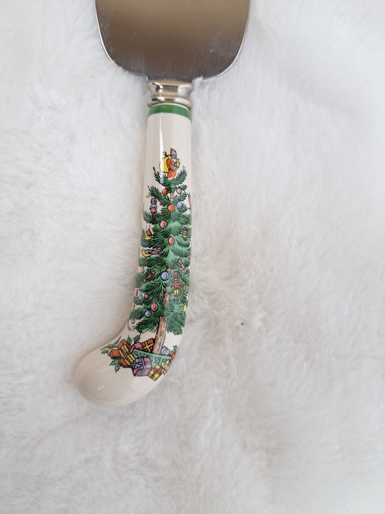 Spode Christmas Tree Cake Pie Pastry Server Stainless Sheffield England