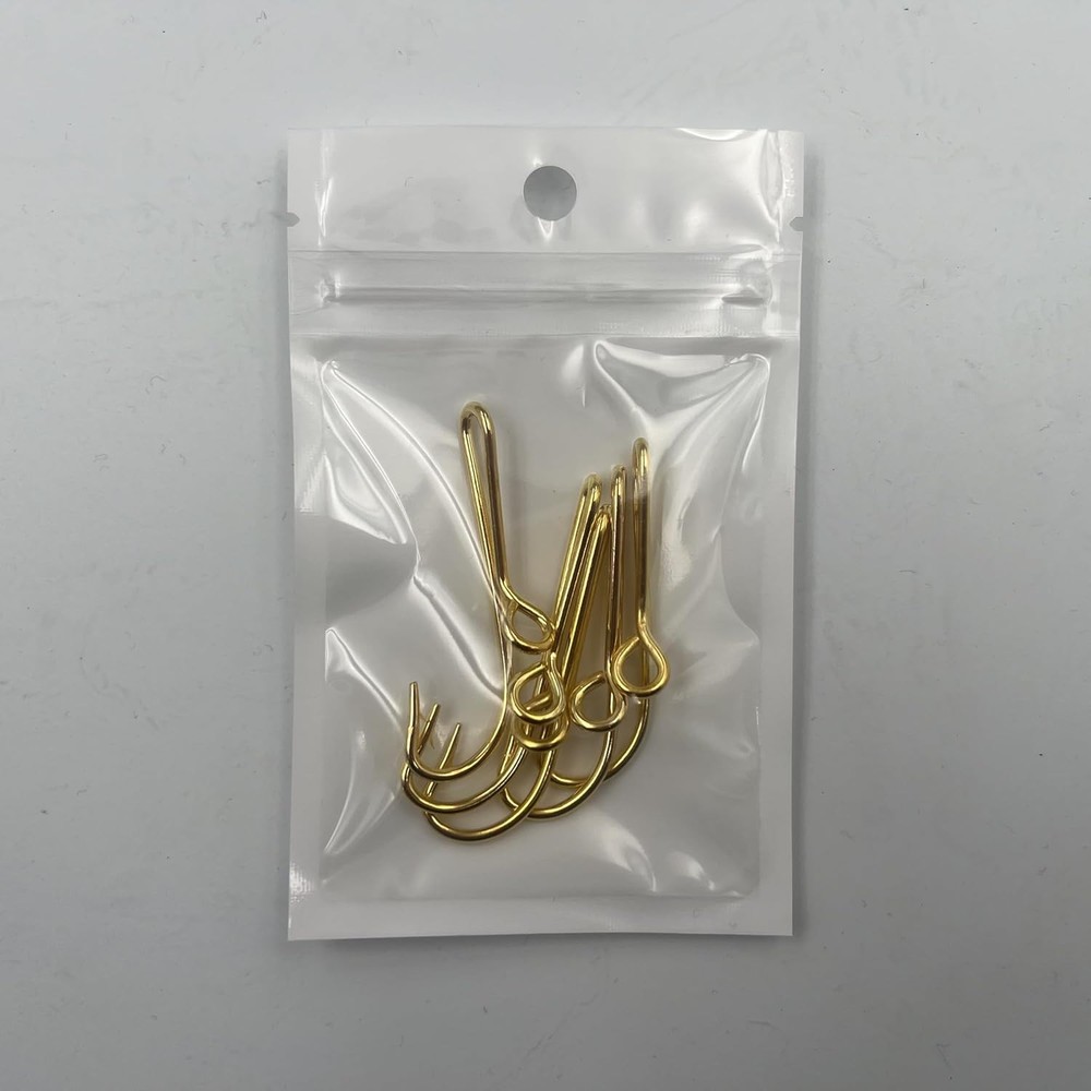 Fish Hook Hat Pins 5Pcs Gold Fish Hook Hat Clip Fish Hooks for Hat, Fish