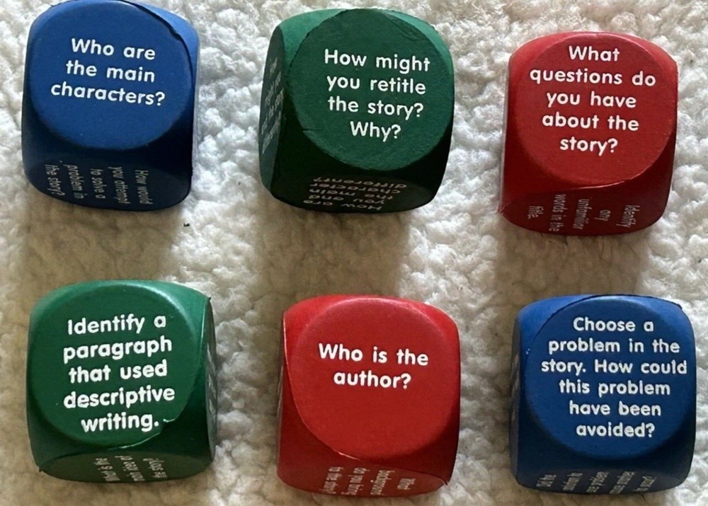 Learning Resources Reading Comprehension Cubes Homeschool Soft Foam Set 6 Guided