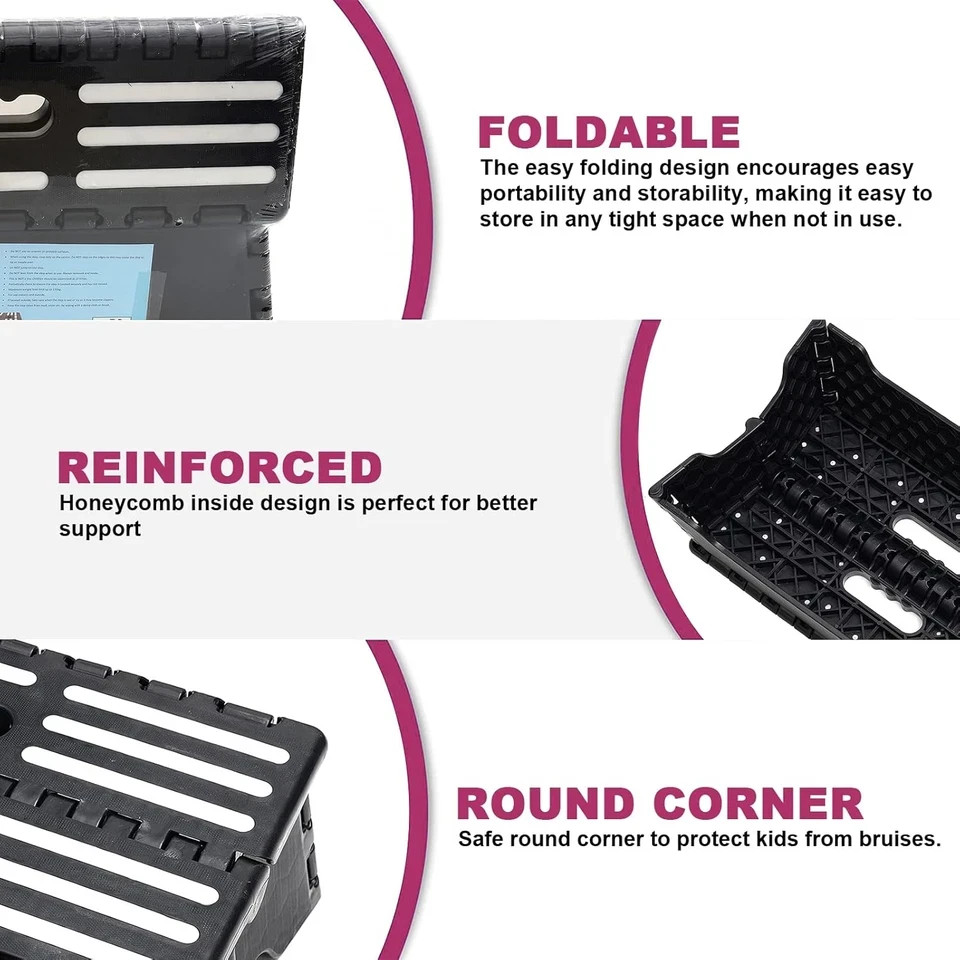 5 Inch Folding Step Stool - Portable Step Stool for Adults - Stepping Stool for