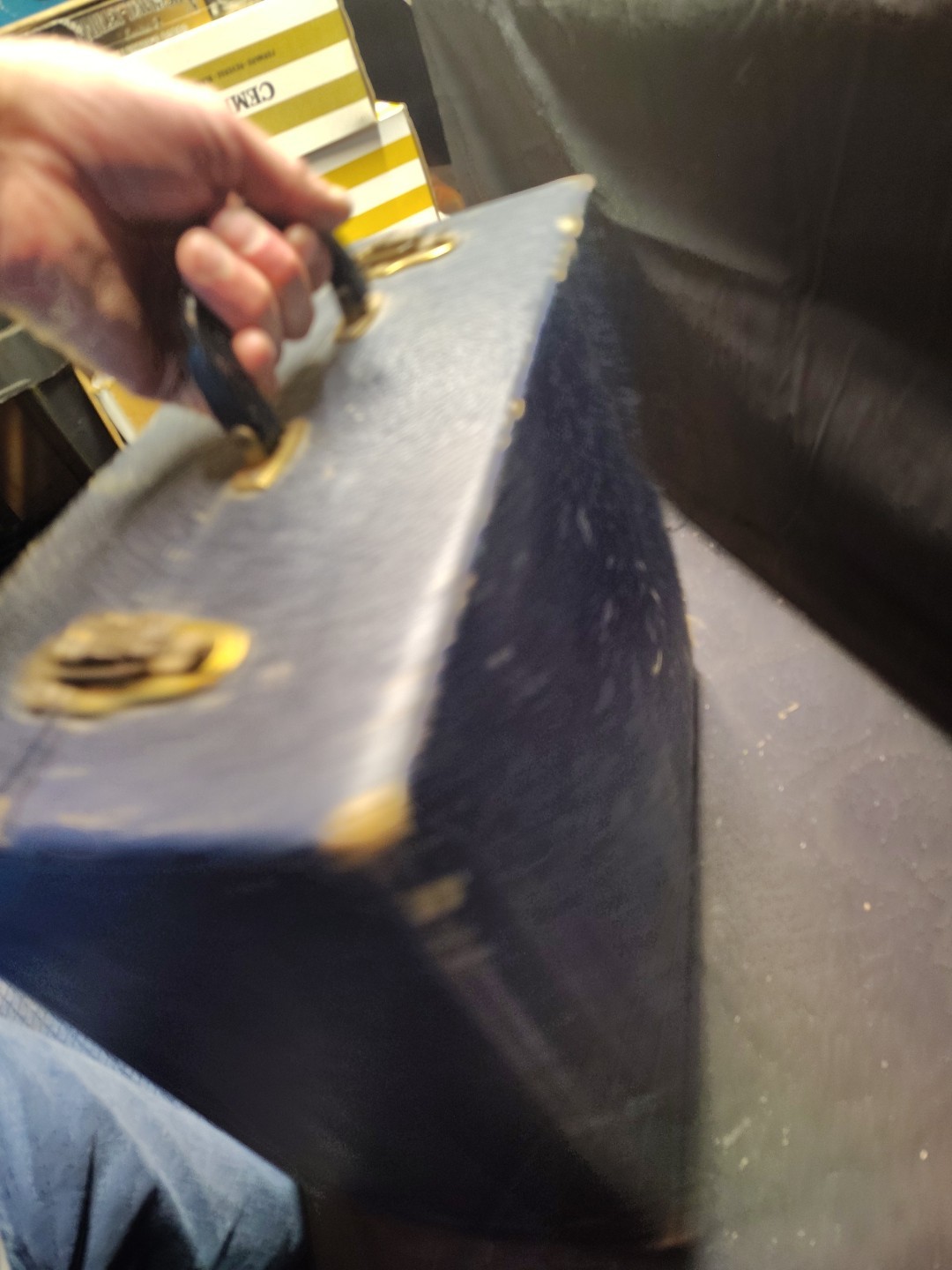 Vintage Portman Sewing Machine Compact Case Pedal Attachments