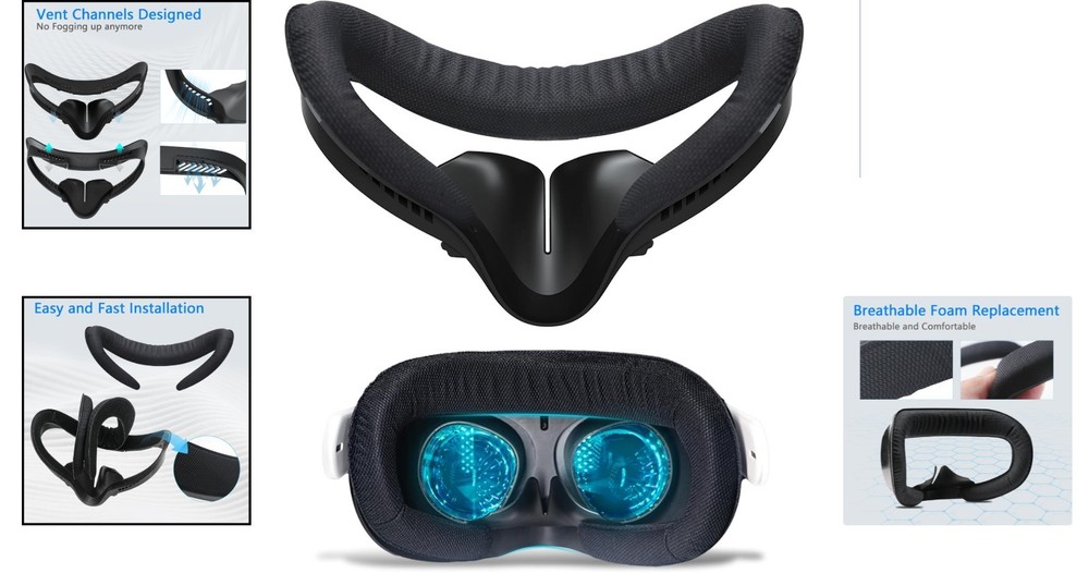 Oculus Quest 2 Facial Interface with Breathable Foam Pad - Gaming Essential
