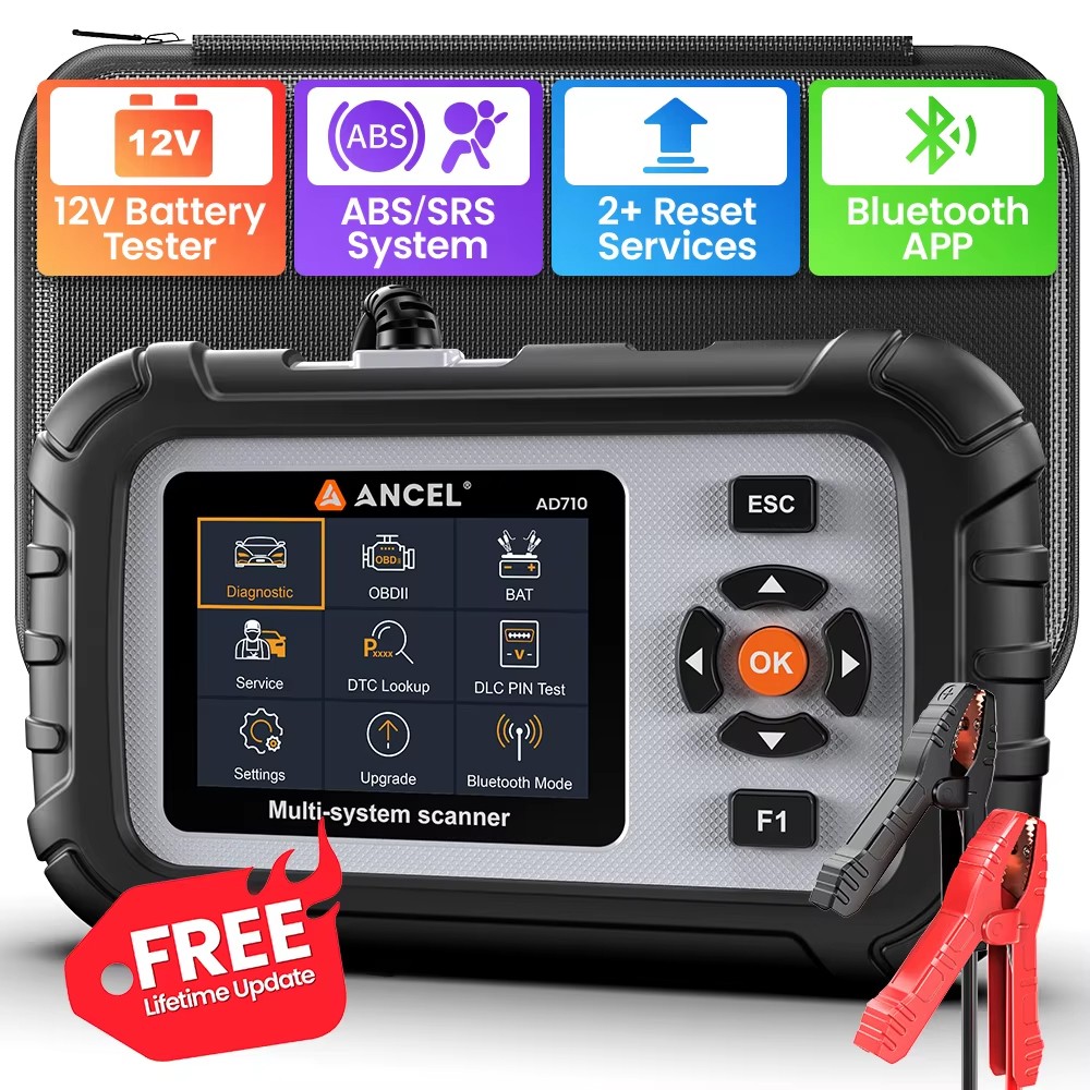 ANCEL AD710 Auto Scanner Check Engine Light Reader with EPB Reset For Jeep