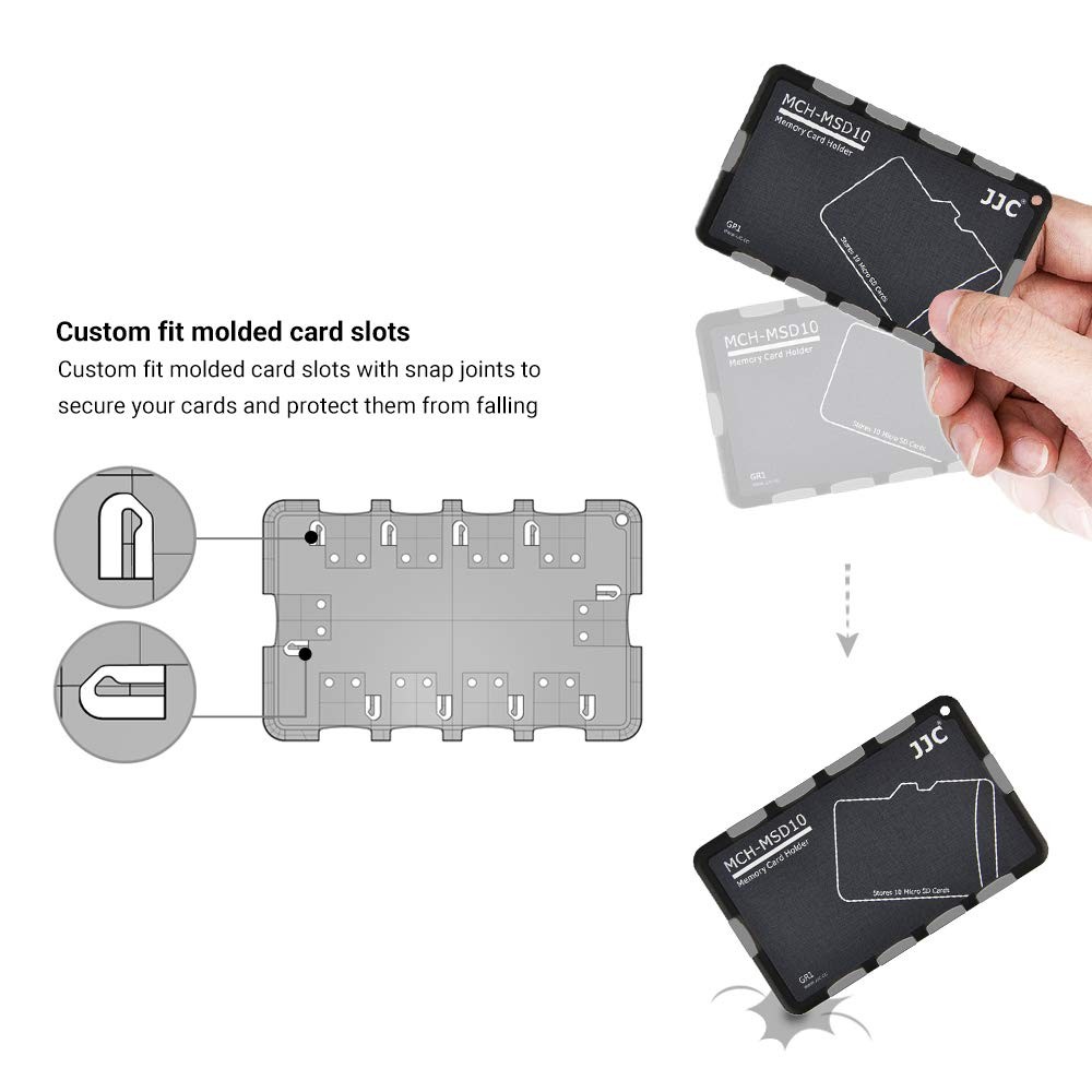 10 Slots Micro SD Card Case+36 Memory Case black