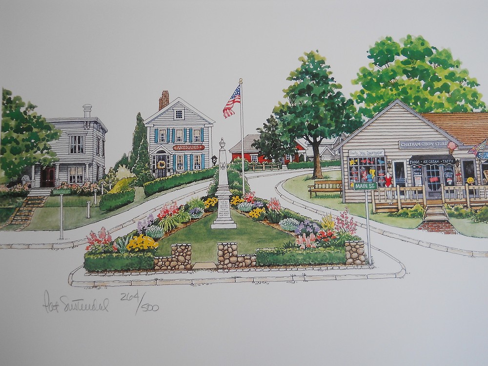 Main Street Chatham Cape Cod Lithograph Limited Edition Artist Signed #3