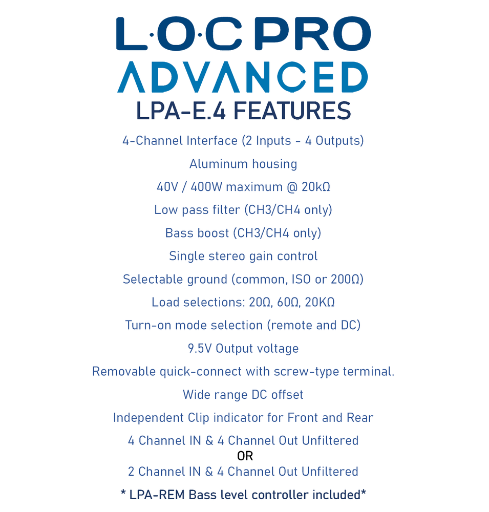 PAC Amplifier Integration Solution for 2013-2023 Dodge Jeep Ram LPHCH41+LPA-E.4