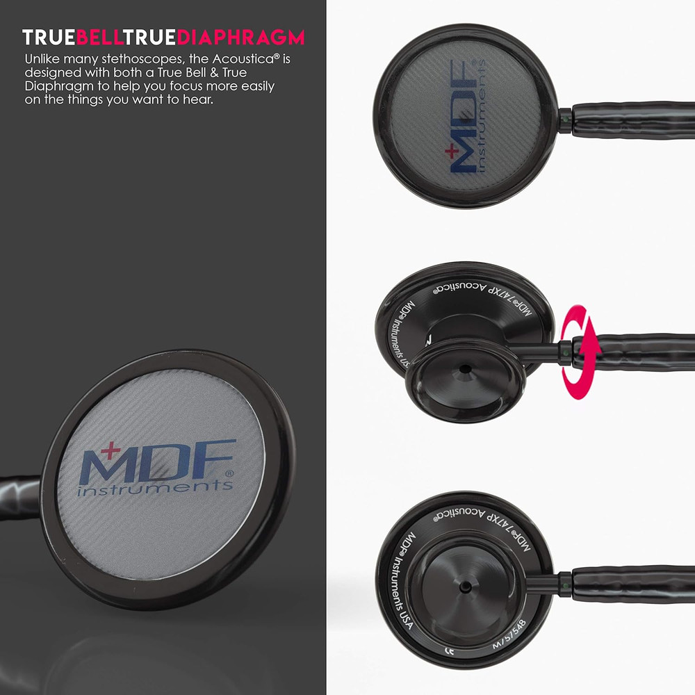 MDF Instruments, Acoustica Lightweight Stethoscope for Doctors, Nurses, Students