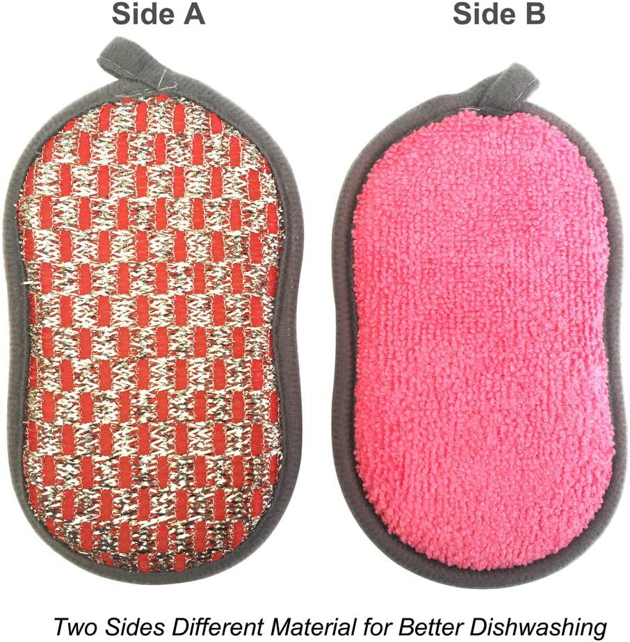 Multi-Purpose Scrub Sponges for Kitchen Scrub-it-Non-Scratch Double-Side Double-