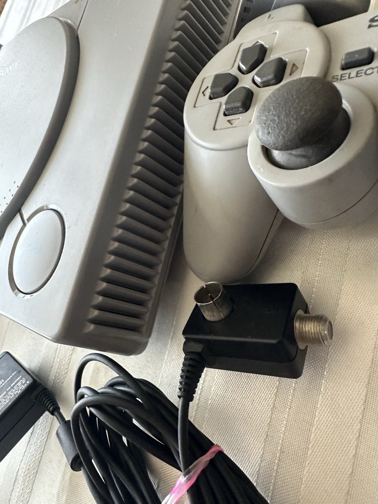 Sony PlayStation 1 Console, RFU Adapter Controller, Power Cable, Memory Card