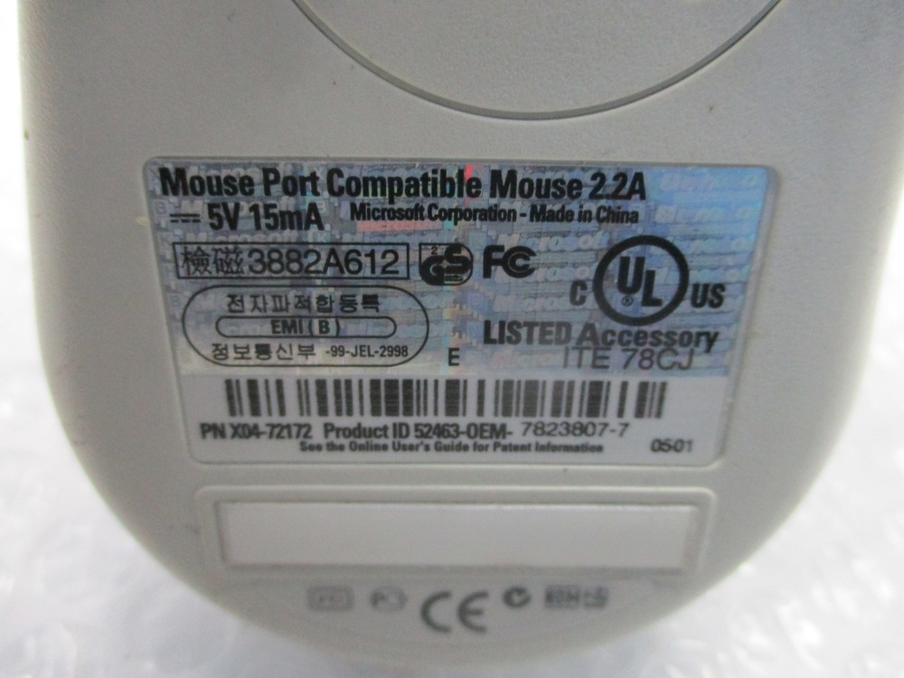 MICROSOFT XD4-72172 MOUSE NSNP