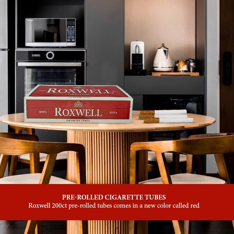 10000 Cigarette Filter Tubes 100s Size Red Original Pre Rolled Tubes by Roxwell