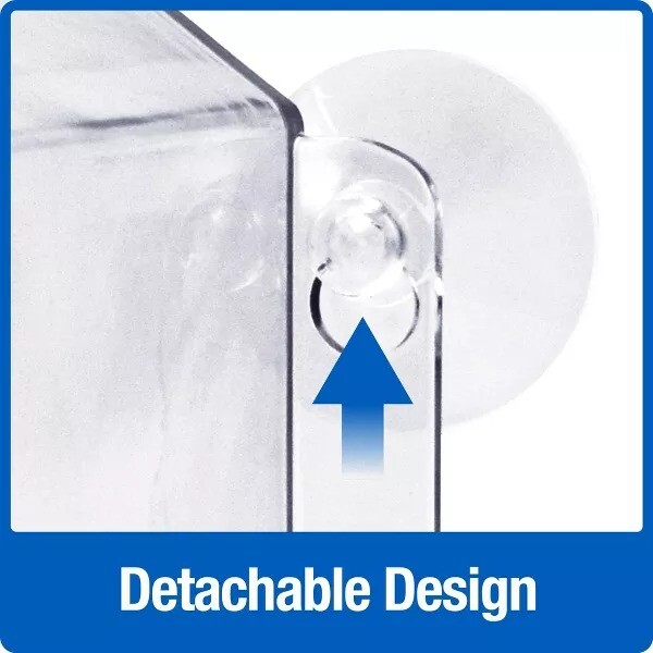 2 Cup Clear View Plastic Window Bird Feeder 6.75": Suction Cup Mount