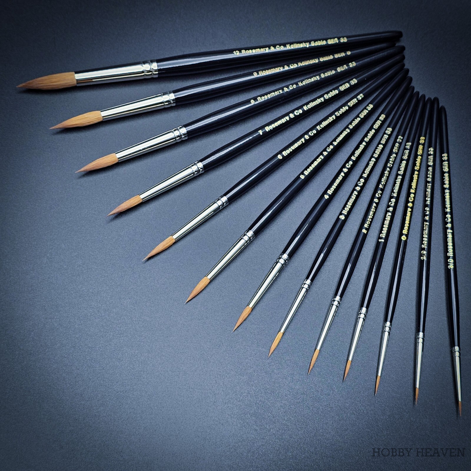 Rosemary & Co Series 33 Pure Kolinsky Pointed Full Range Fast Shipping