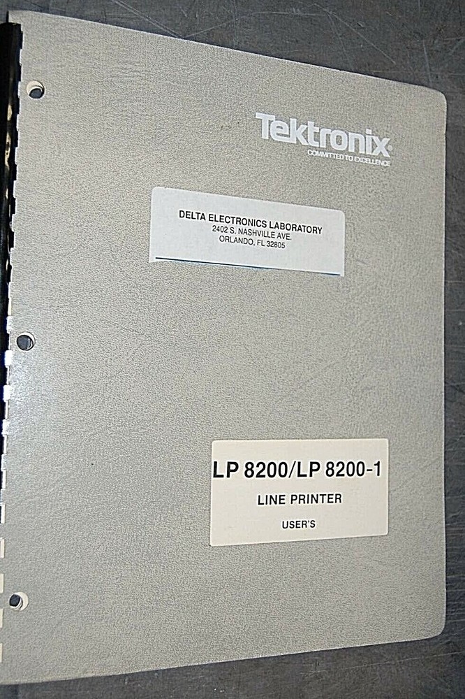 Tektronix LP 8200/LP 8200-1 Line Printer User's Manual