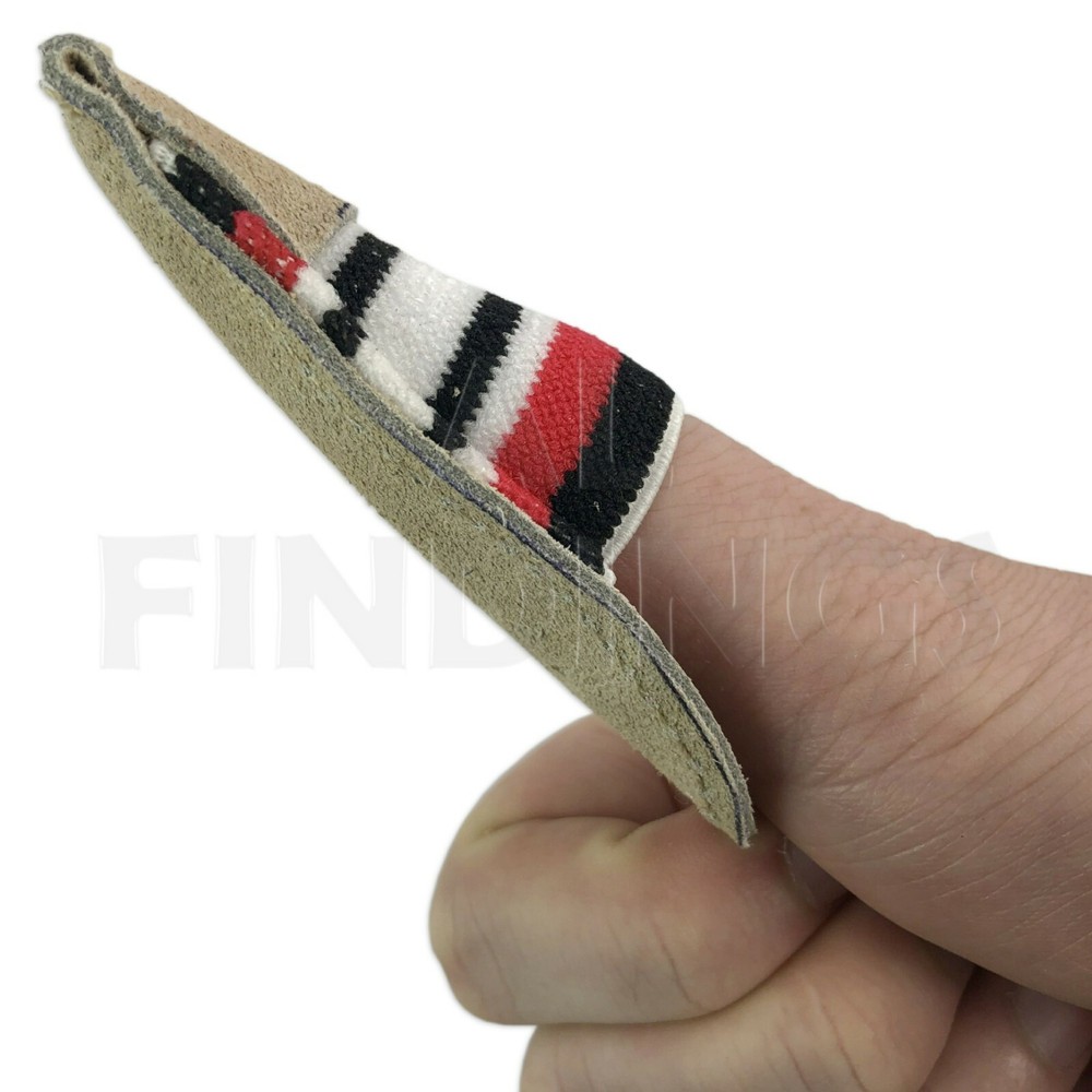 2x Leather finger guard protector closed & open ended sewing stitching craft