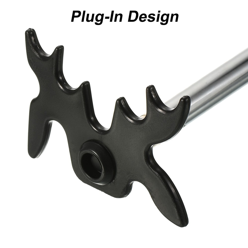 Billiard Bridge Head 13mm ID, 2pcs Plastic for Pool Table, Black