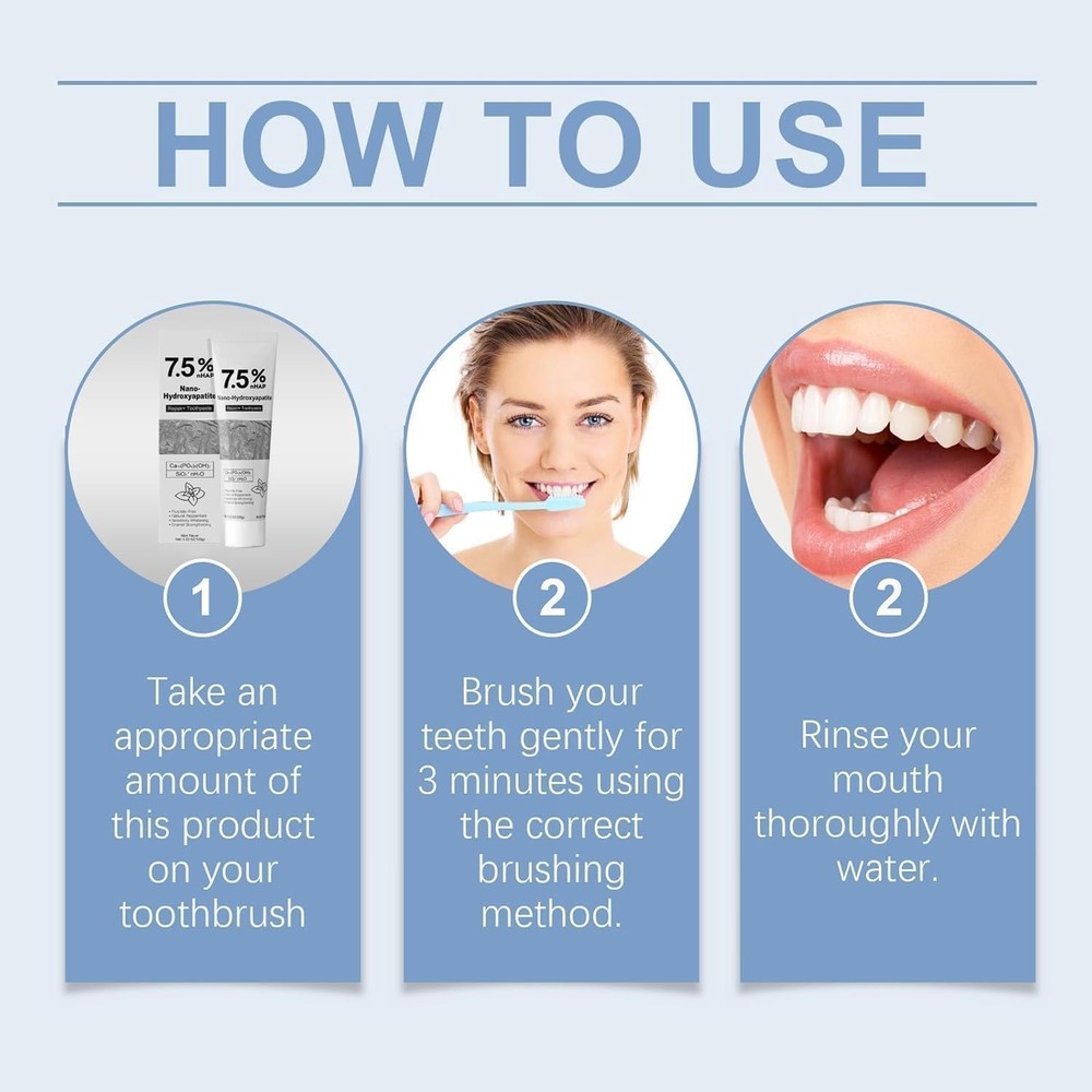 Hydroxyapatites Toothpaste, Deep Cleansing Toothpaste, Advanced Enamel Protectio