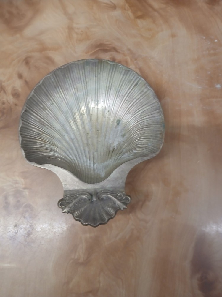 Silverplate Shell Footed Dish Sheffield England 1700-1800 Reproduction Design