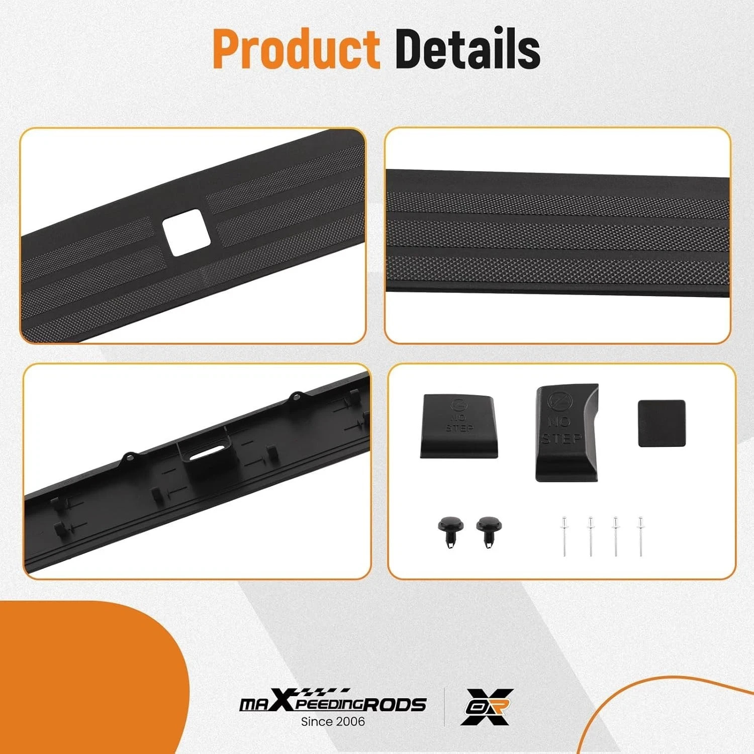 Tailgate Step Trim Cover Kit for Ford F150 2021-2023 Flex Step Center Cap