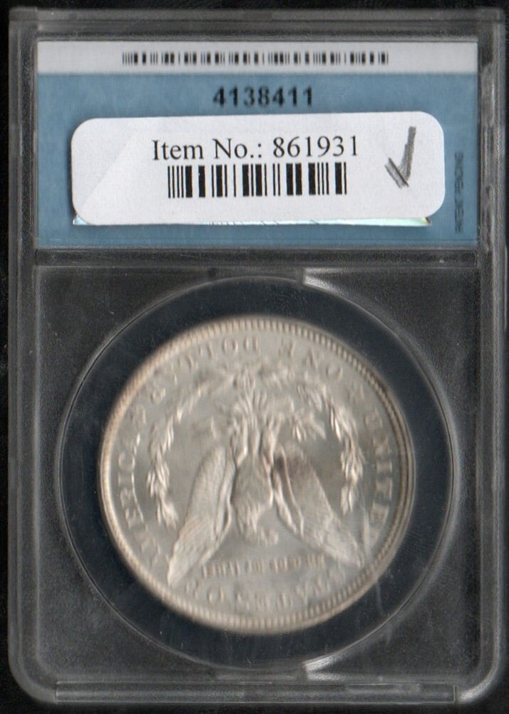 MALACK 1921-D Morgan Dollar Tiny Discolorations ANACS MS 62 coin147