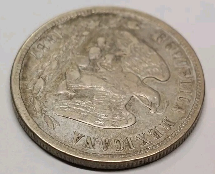 Mexico 1887 Cn M 50 Centavos 76K Minted