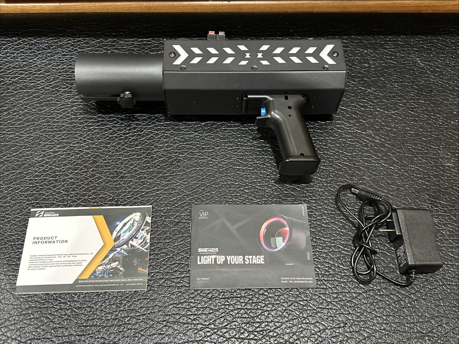 SHEHDS Rechargeable RGB Confetti Cannon w/ LED Effects 20-26ft Party Event