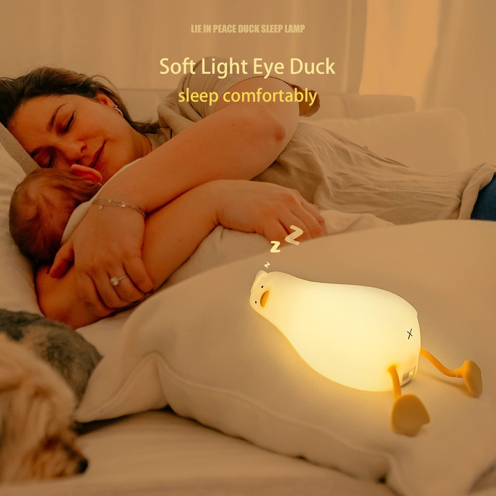 MUID Benson Lying Flat Duck Night Light, LED Squishy Mini,