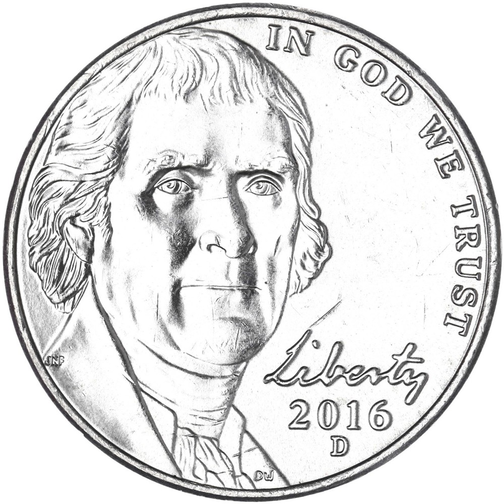 2016 D Jefferson Nickel BU Coin