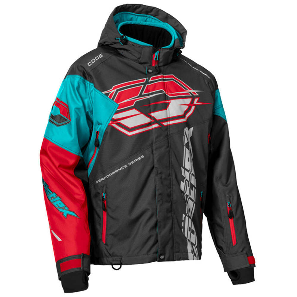 Castle X Code G3 Snowmobile Jacket - Turquoise/Red