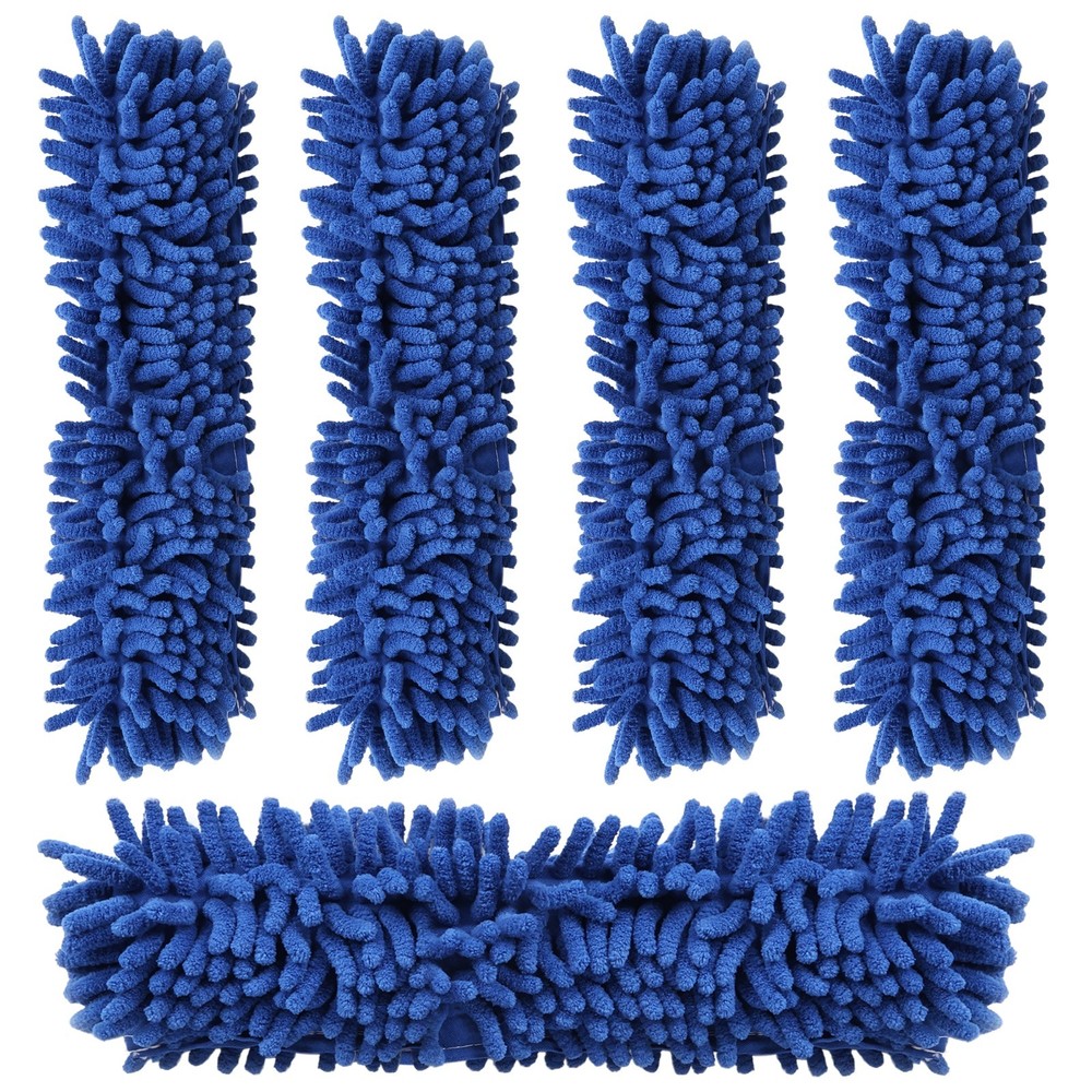 12" Chenille Reusable Washable Window Cleaning Squeegee Sleeves - 5 Pack