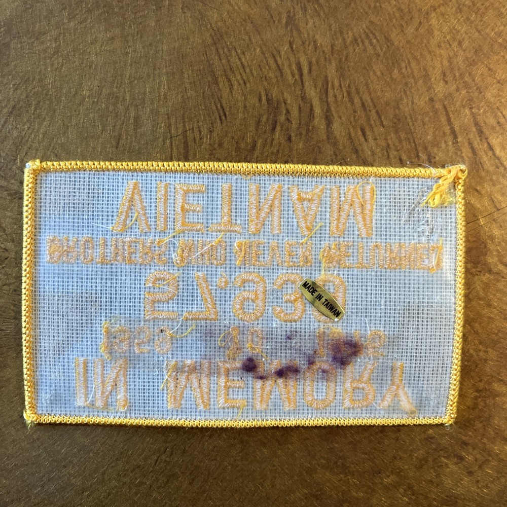 Viet Nam War In Memory Patch. Early Patch Before Final Human Tally-W