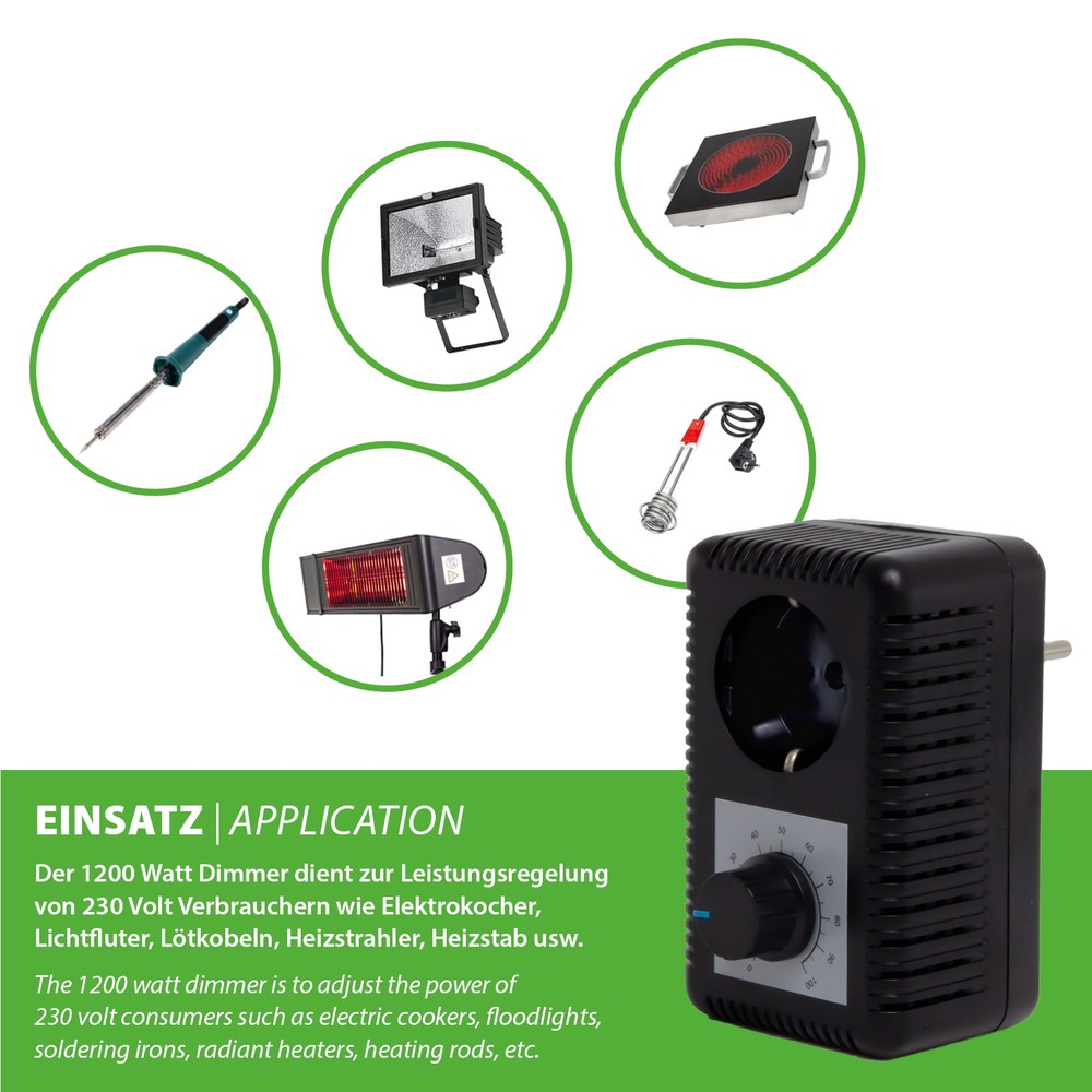 Dimmer speed controller speed controller 230V 1200W