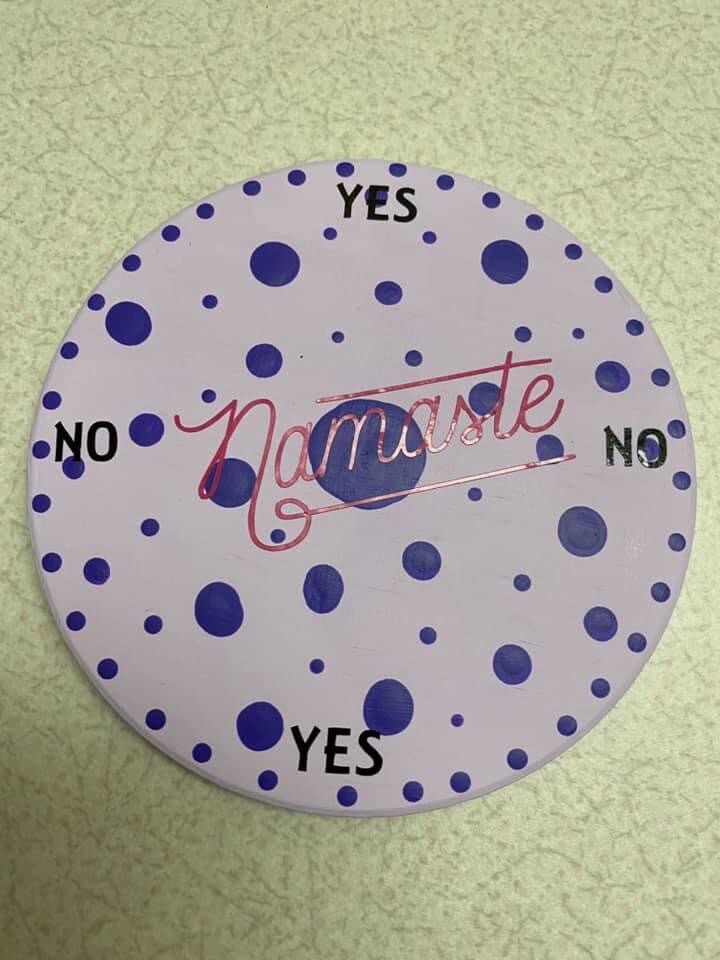 5" Pendulum Board - Dowsing Divination Message Board ~ Hand painted