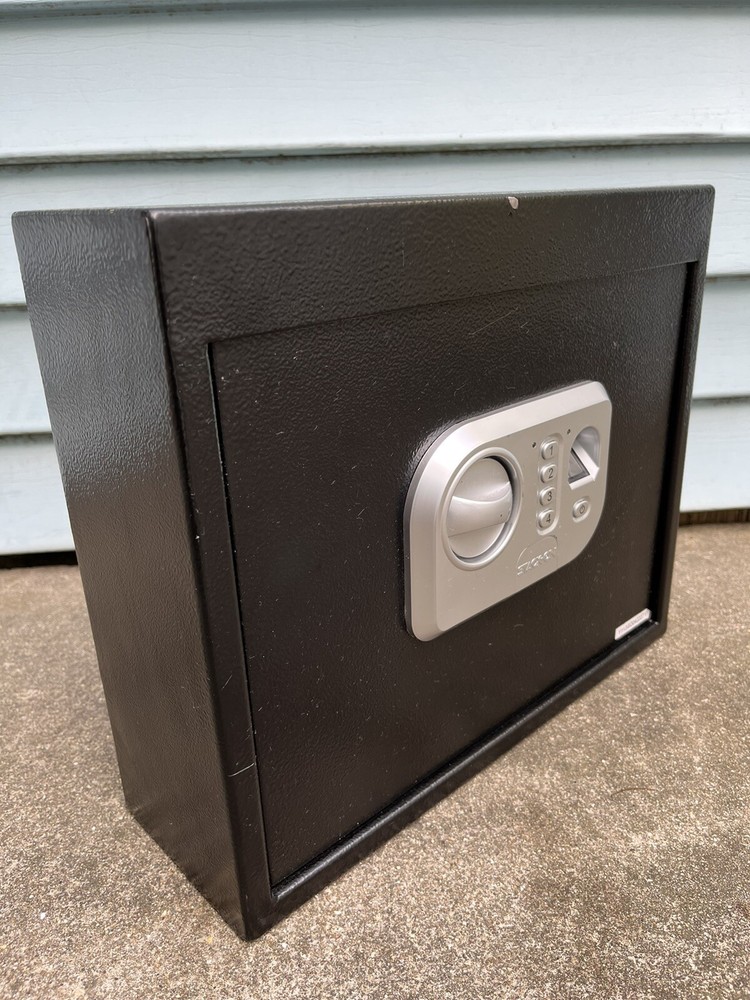 Pistol Ammo Security Secure Gun Storage Locker Safe Stack On Biometric Print