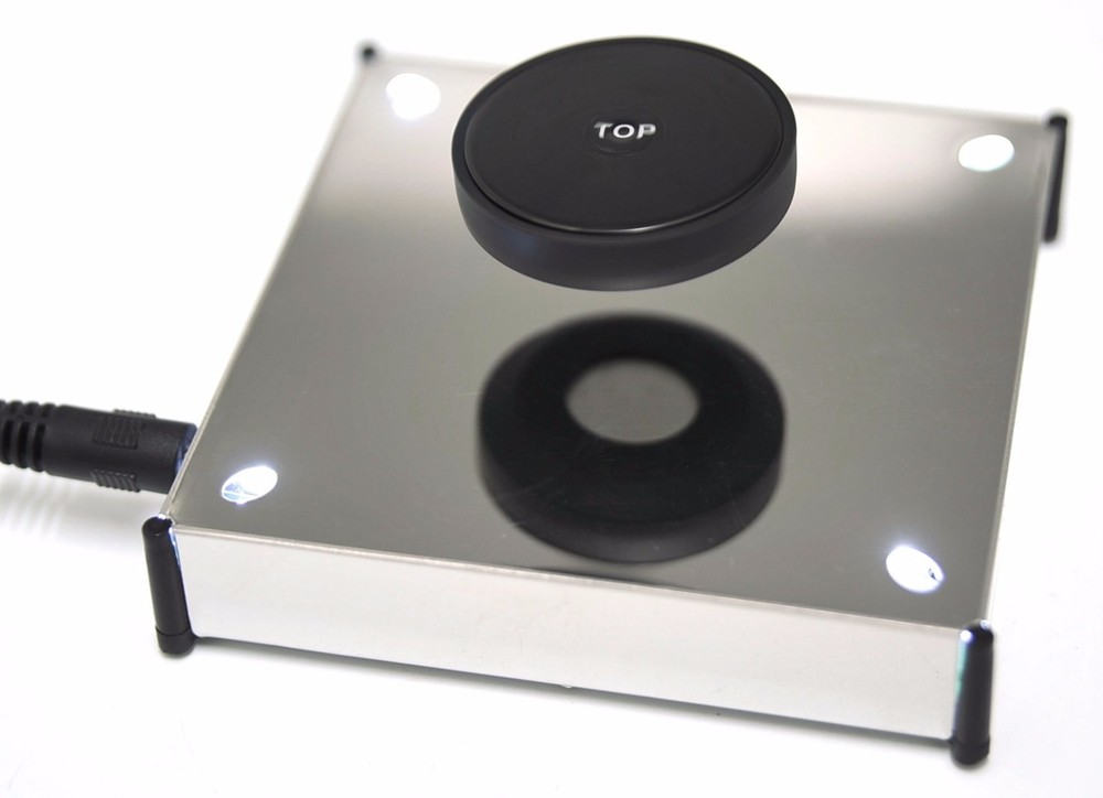 Magnetic Levitation Floating Mirror LED Platform Hover Disc Desktop Display New