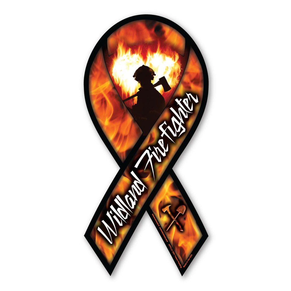 Wildland Firefighter Ribbon Magnet