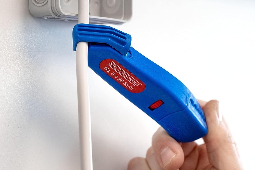 WEICON Cable Stripper No. S 4-28 Multi | Integrated one size, Blue/Red