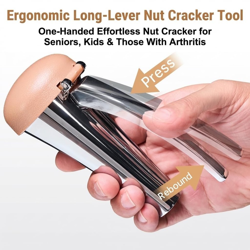 Nutcracker: Effortlessly Cracks Large to Medium Nuts, Heavy Brown Standard