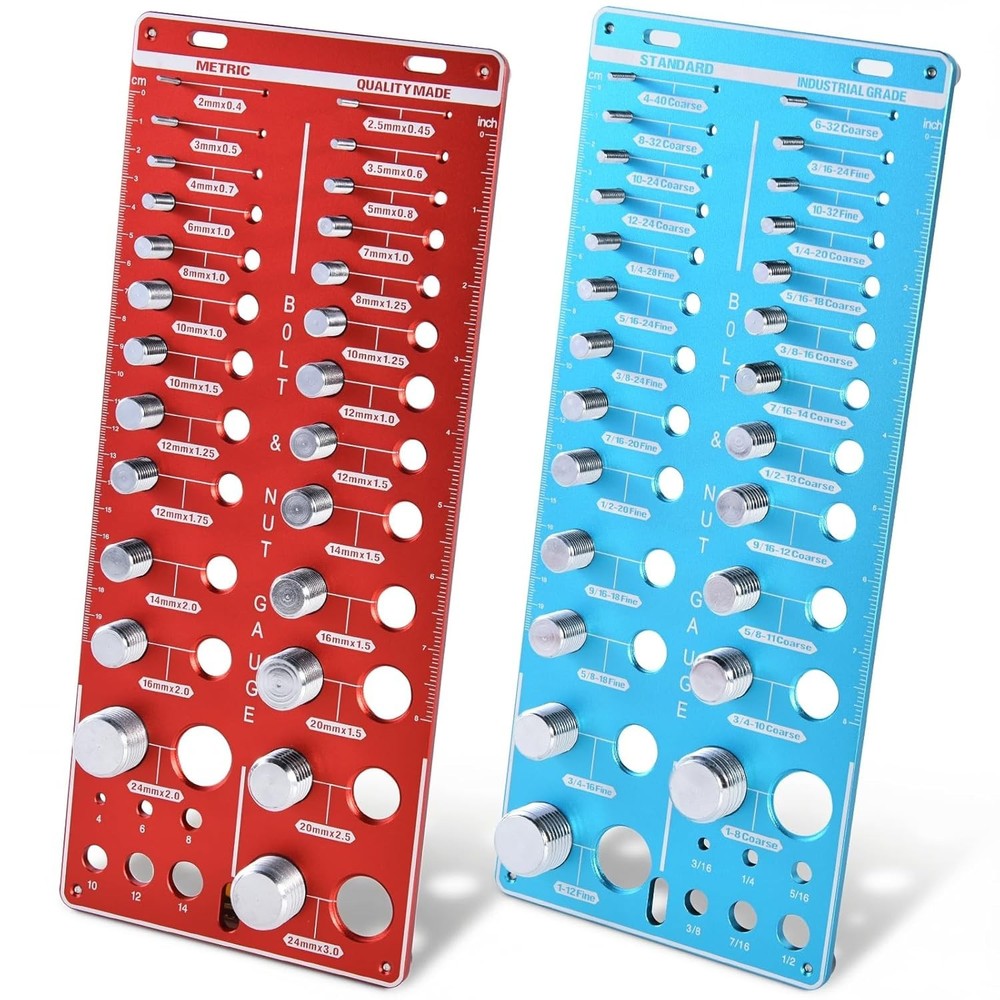 62 Nut and Bolt Size Finder & Thread Checker, Nut and Bolt Thread Checker​ Ki...