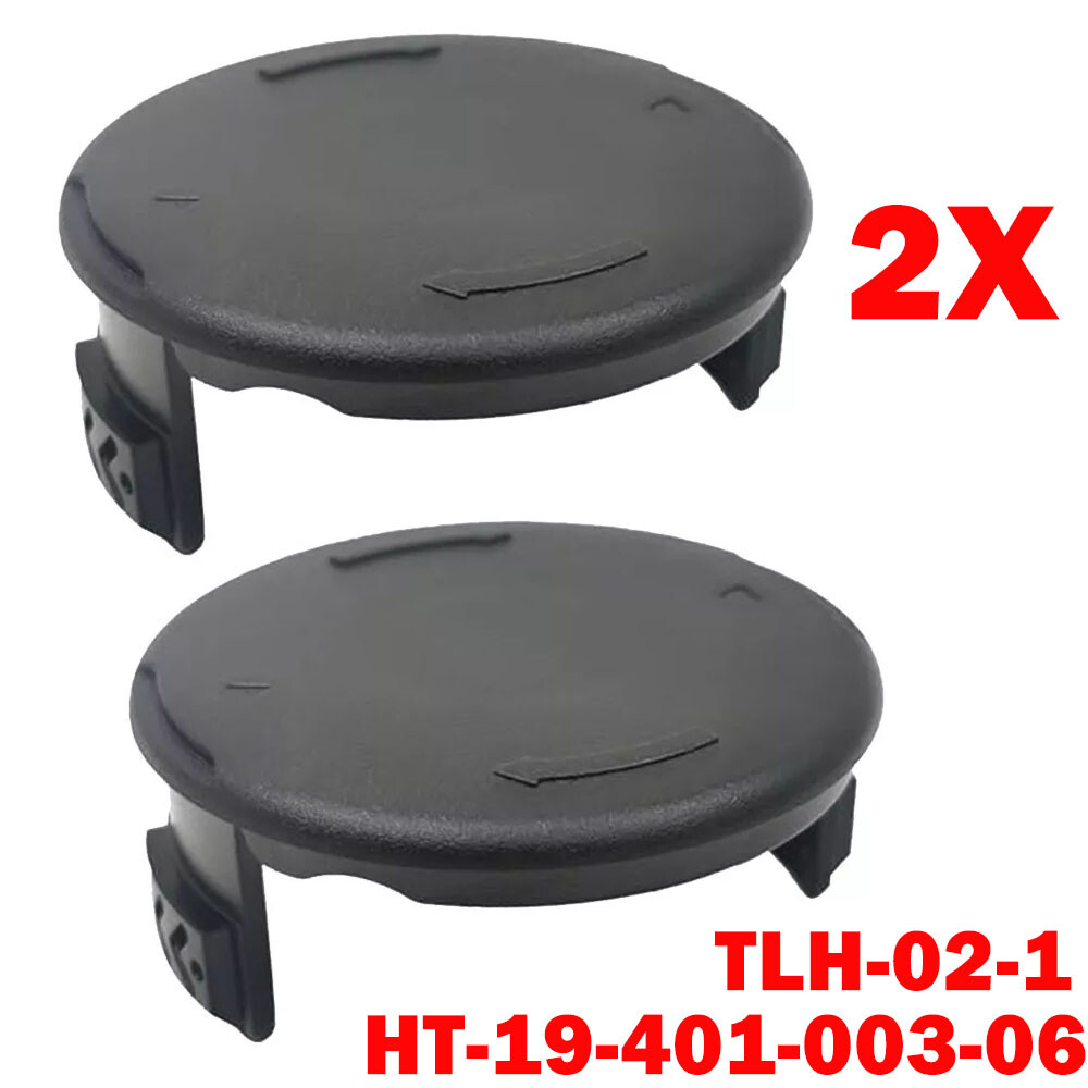 2x Black Grass Eater Spool Cap Cover For Hyper Tough String Trimmer HT1940100306