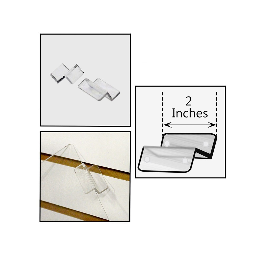 Styrene Slatwall Attachments Pack of 12 Hardware Clear