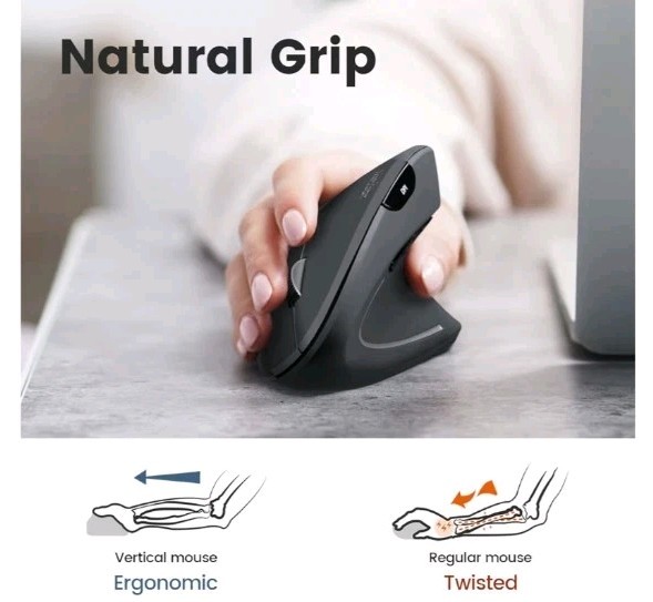 Perixx PERIDUO-813B US, Wireless Ergonomic Compact Keyboard & Vertical Mouse