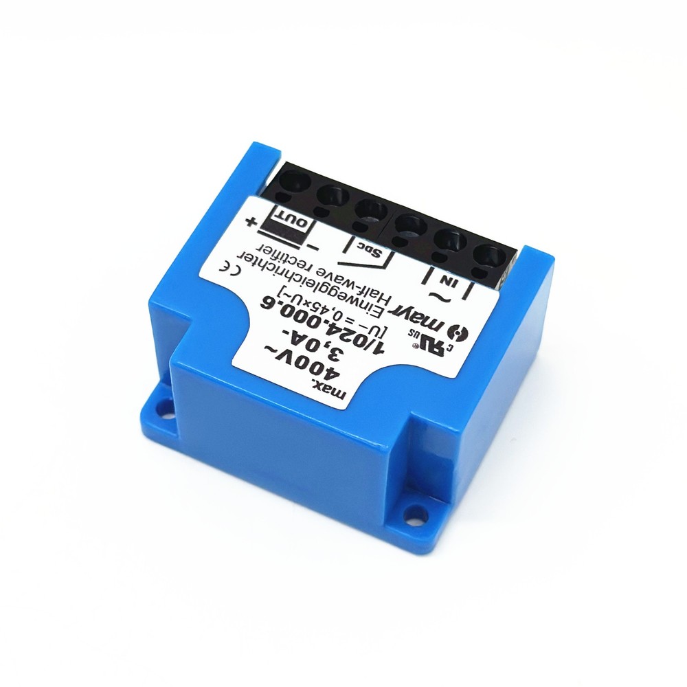 MAYR Einweggleichrichter 1/024.000.6 400VAC 3,0A- Half-Wave rectifier module