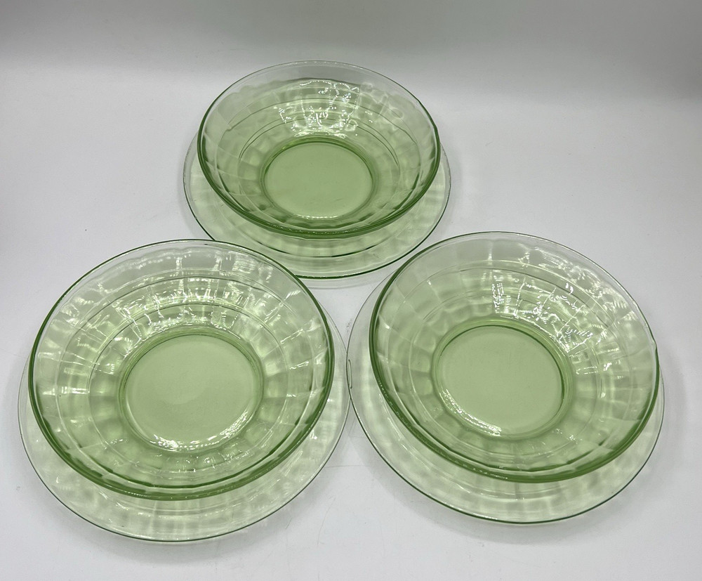 Anchor Hocking Block Optic Cereal Bowls & Plates